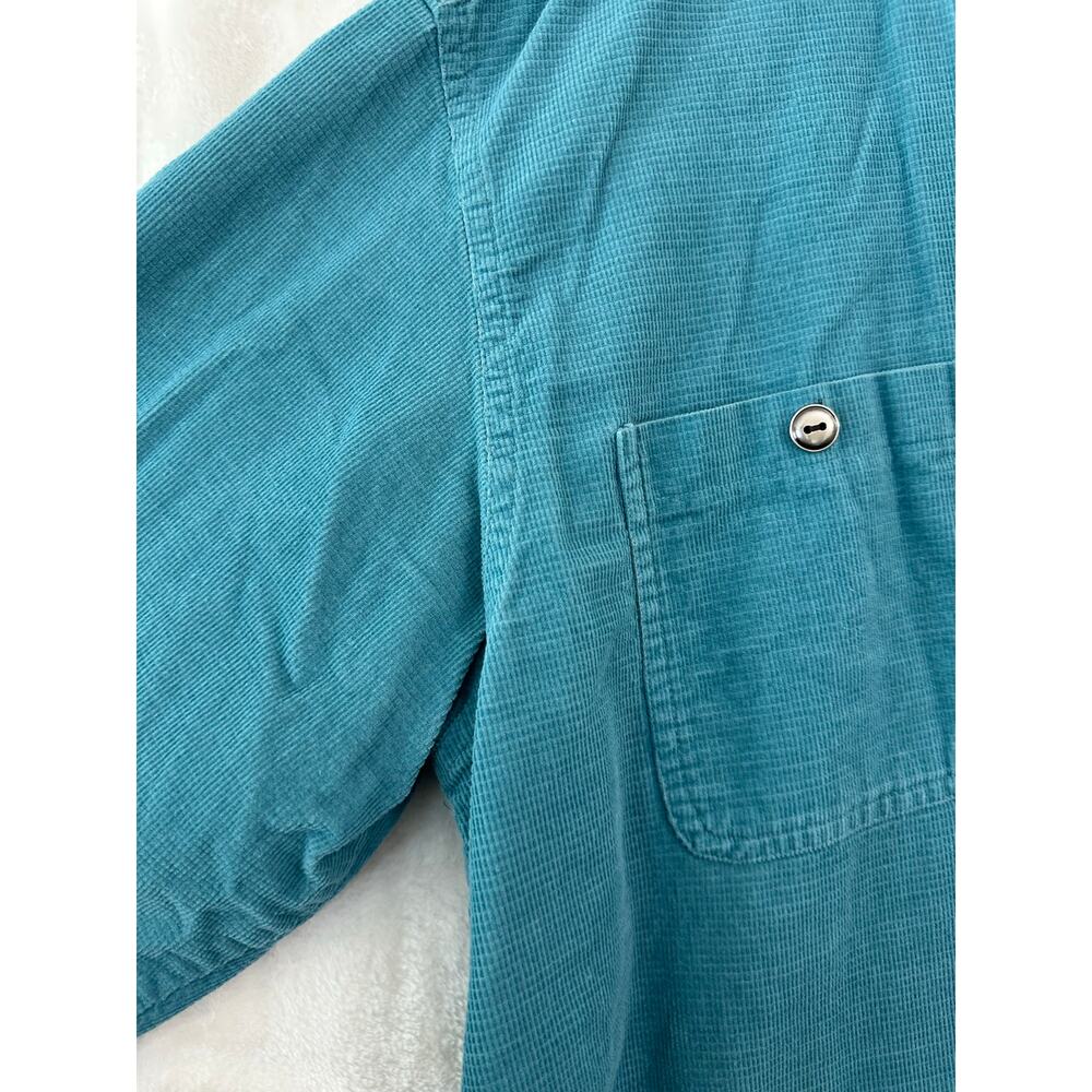 Teal Button-Up Women's Shirt - Picture 4 of 8